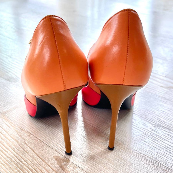 Pierre Hardy Colorblock Peep Toe Stiletto Pumps | Size 38 - Picture 7 of 11